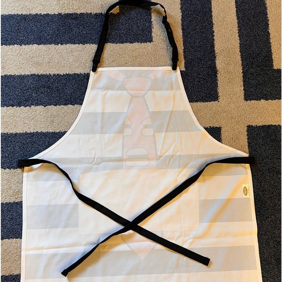 RARE Hamburglar Apron Black White Stripes McDonalds Hamburger Pocket NEW - Picture 5 of 6